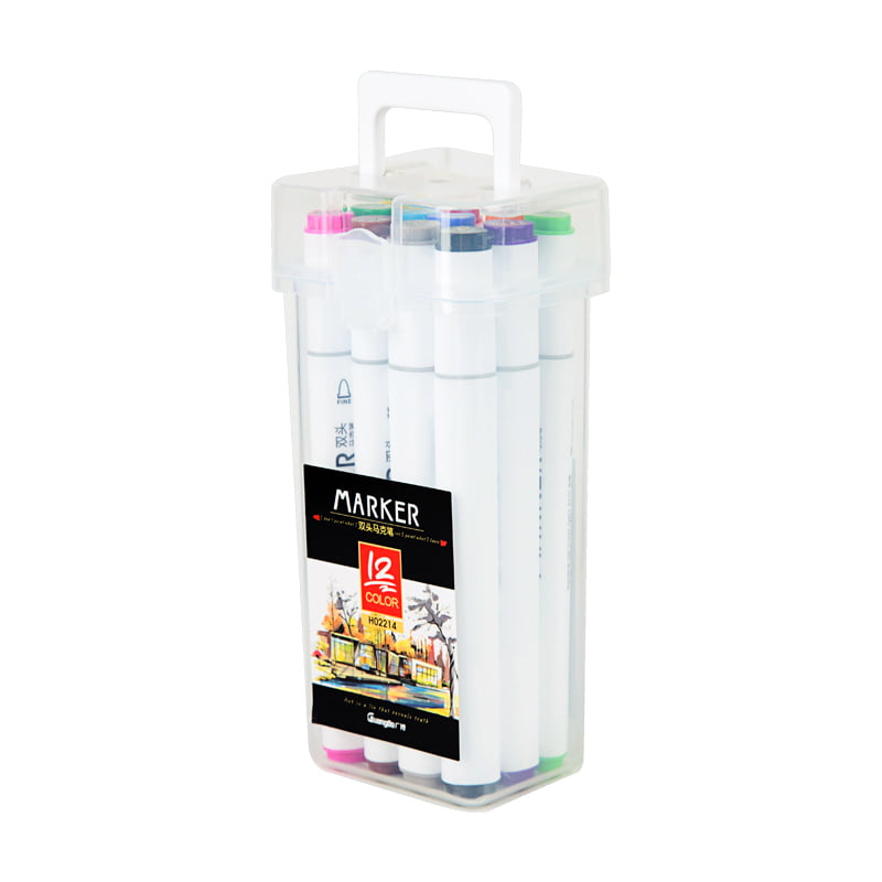 Guangbo Dual Tip Art Markers 12 Colors Set Guangbo Dual Tip Art Markers 12 Colors Set