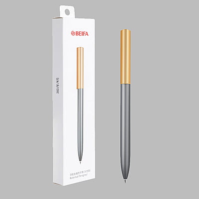 Beifa Twistable Metal Gel Pen Golden Gray 0.5 GD977400