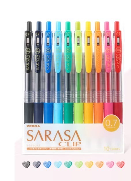 Zebra Sarasa Clip 0.7 10 Color Pen Set Zebra Sarasa Clip 0.7 10 Color Pen Set