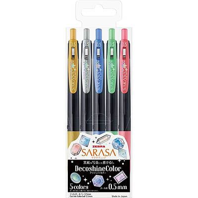 Zebra Sarasa Clip 0.5 Deco Shine 5 Color Pen Set