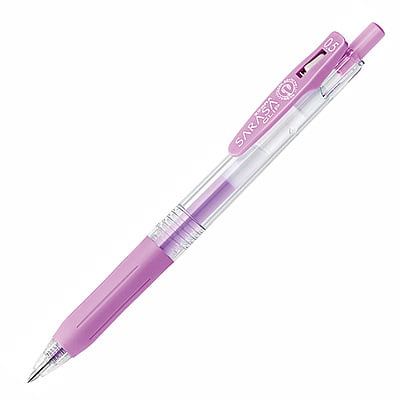 Zebra Sarasa Clip Pen Milk Purple