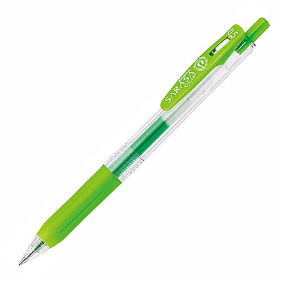Zebra Sarasa Clip Pen Neon Green