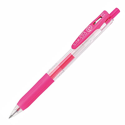 Zebra Sarasa Clip Pen Neon Pink