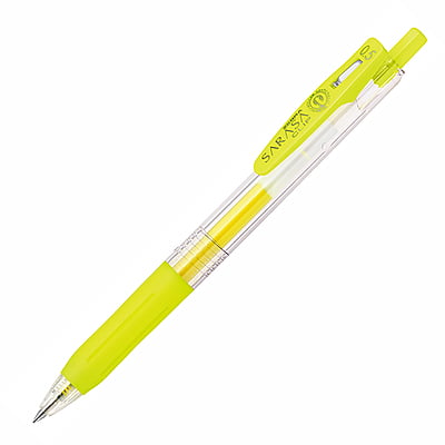 Zebra Sarasa Clip Pen Neon Yellow