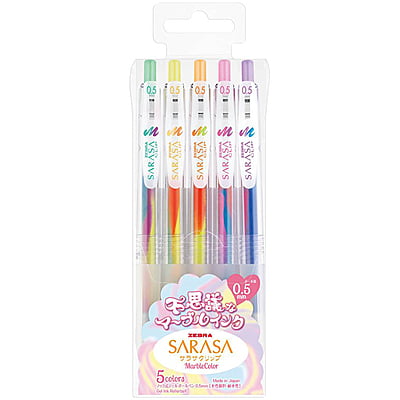 Zebra Sarasa Clip Marble Color 5 Color Pen Set