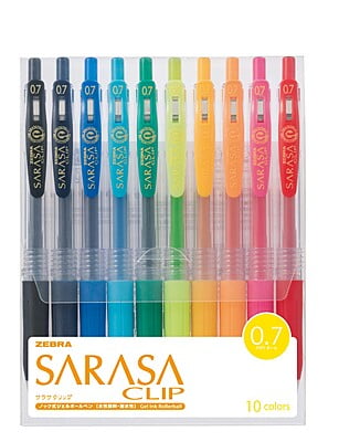 Zebra Sarasa Clip 0.7 10 Color Pen Set