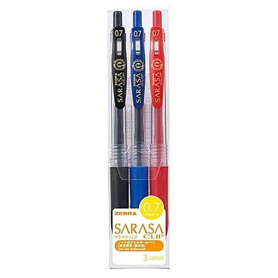Zebra Sarasa Clip 0.7 3 Color Pen Set