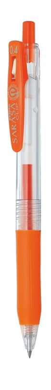 Zebra Sarasa Clip Pen 0.4 Red Orange Zebra Sarasa Clip Pen 0.4 Red Orange