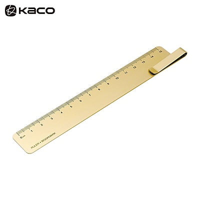 Kaco Ruma Metal Bookmark Ruler Champange Gold