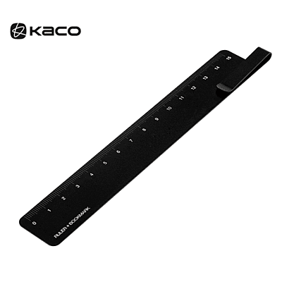 Kaco Ruma Metal Bookmark Ruler Black