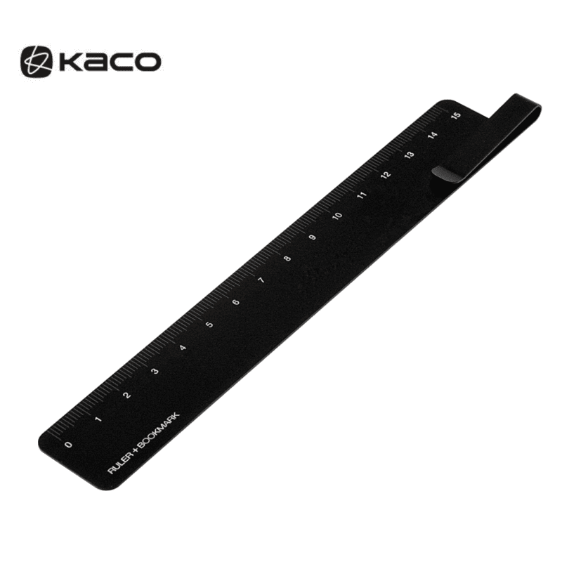 Kaco Ruma Metal Bookmark Ruler Black