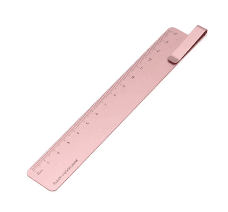 Kaco Ruma Metal Bookmark Ruler Rose Gold