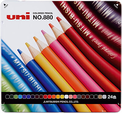 Uni Colored Pencil 880 24 Colors