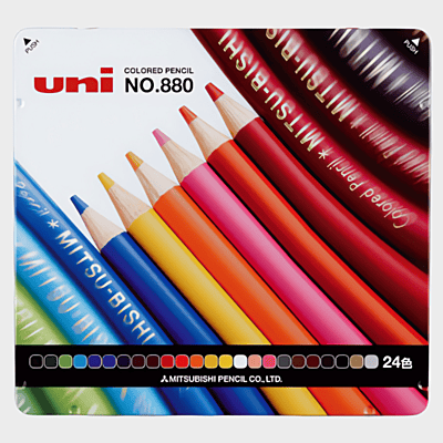 Mitsubishi Pencil | Pencil | No. 880 | Colored | K880 | 24 Colors