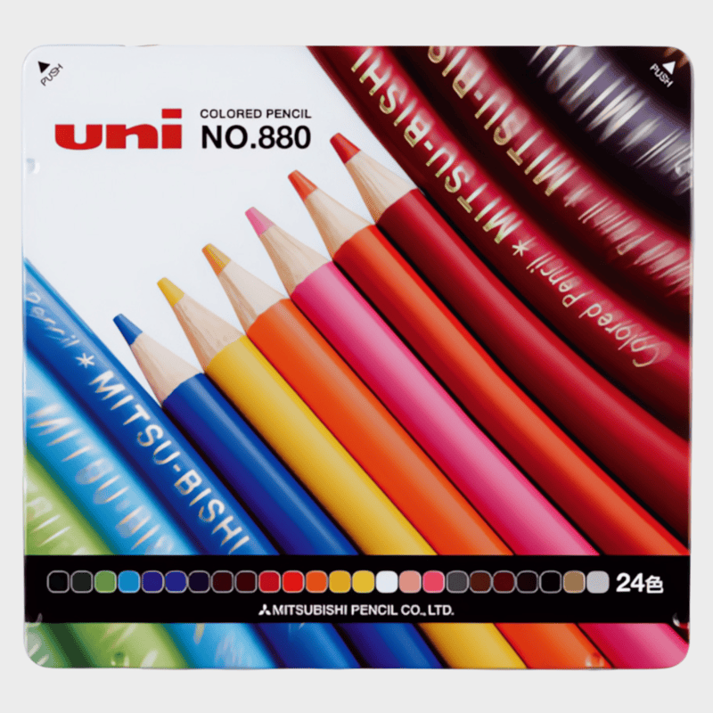 Mitsubishi Pencil | Pencil | No. 880 | Colored | K880 | 24 Colors