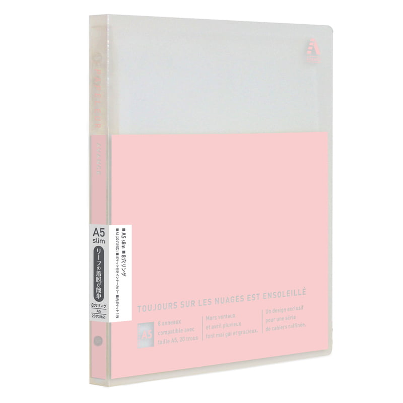 Kokuyo Papelule Avance A5 Slim Binder Pink Beige