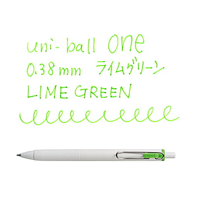 Uniball One 0.38mm Lime Green