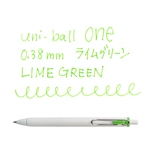 Uniball One 0.38mm Lime Green Uniball One 0.38mm Lime Green