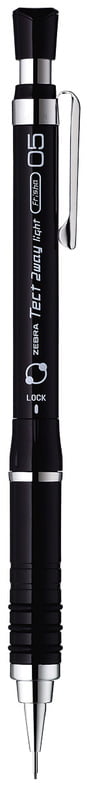 Zebra Tect 2 Way Light Mechanical Pencil 0.5 Black Zebra Tect 2 Way Light Mechanical Pencil 0.5 Black