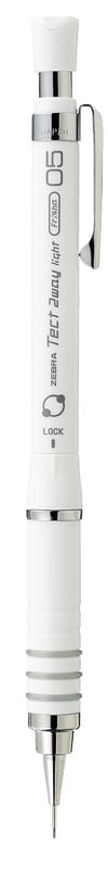 Zebra Tect 2 Way Light Mechanical Pencil 0.5 White Zebra Tect 2 Way Light Mechanical Pencil 0.5 White