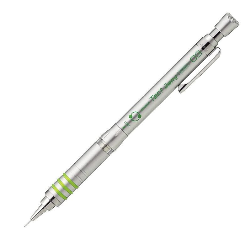 Zebra Tect 2 Way Mechanical Pencil Silver 0.3 Zebra Tect 2 Way Mechanical Pencil Silver 0.3