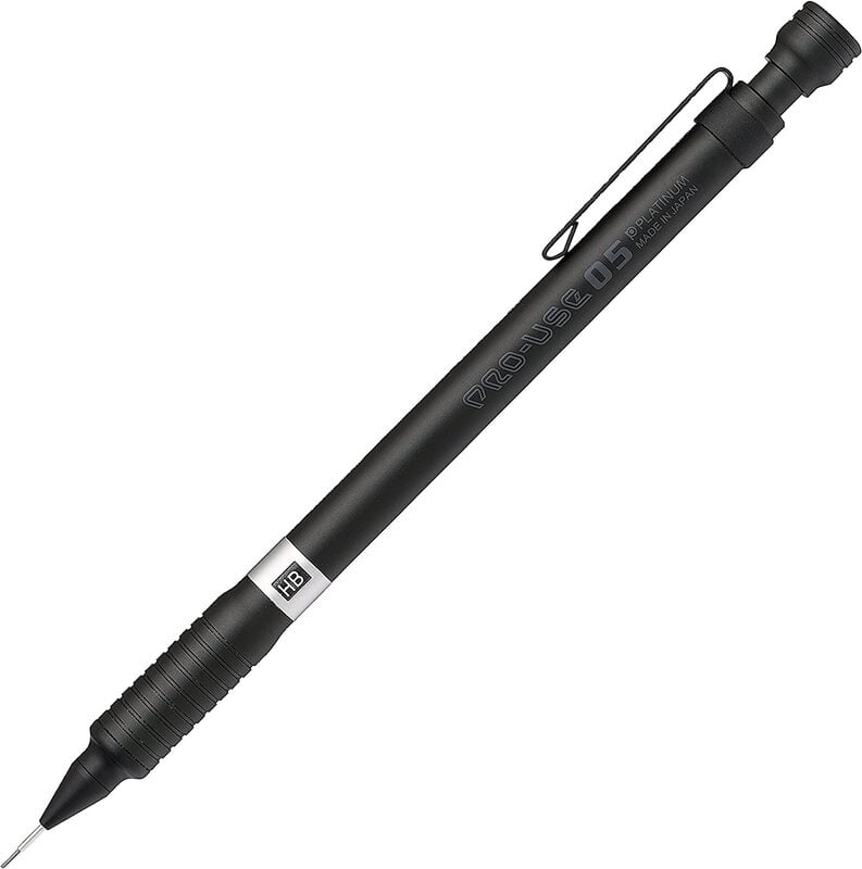 Platinum Sharp Pencil Professional Use 0.5 Matte Black MSDB-1500B
