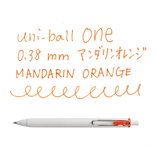 Uniball One 0.38mm Mandarin orange Uniball One 0.38mm Mandarin orange