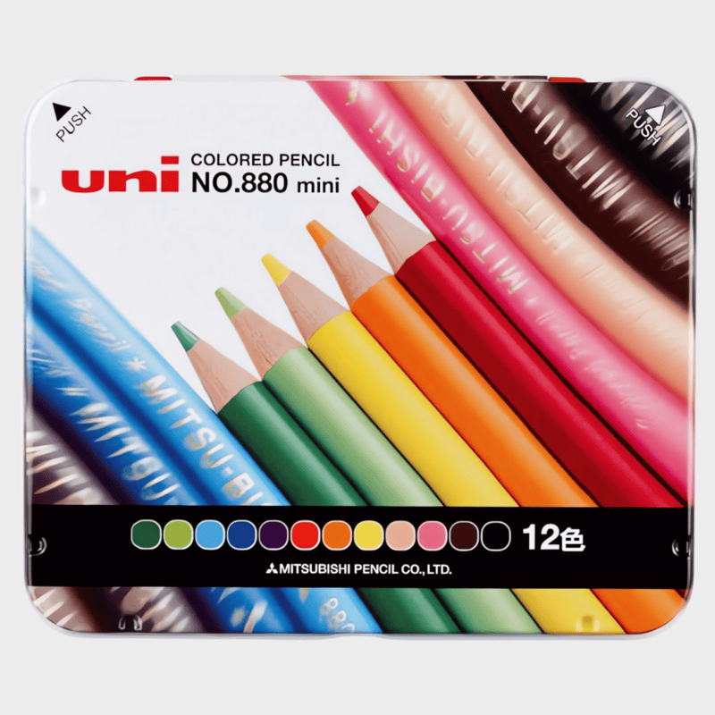 Mitsubishi Pencil | Pencil | No. 880 | Colored | K880 | Mini 12 Colors Mitsubishi Pencil | Pencil | No. 880 | Colored | K880 | Mini 12 Colors