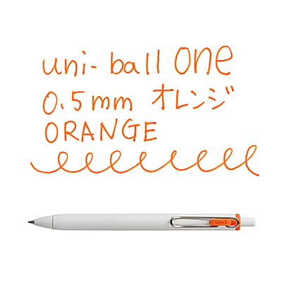 Uniball One 0.5mm Orange