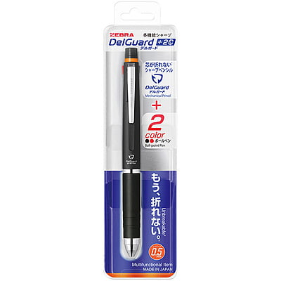 Zebra Delguard + 2C Multifunctional Mechanical Pencil Black