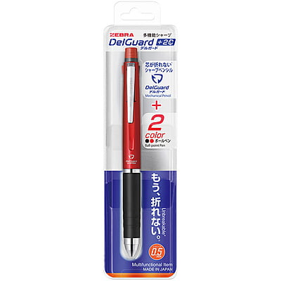 Zebra Delguard + 2C Multifunctional Mechanical Pencil Red