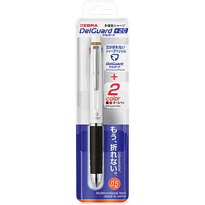 Zebra Delguard + 2C Multifunctional Mechanical Pencil White
