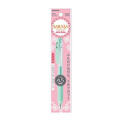 Zebra Sarasa Clip Pen Milk Blue Green Zebra Sarasa Clip Pen Milk Blue Green
