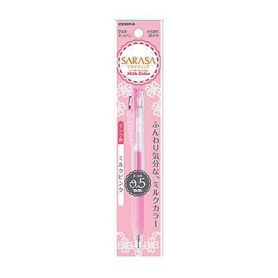 Zebra Sarasa Clip Pen Milk Pink