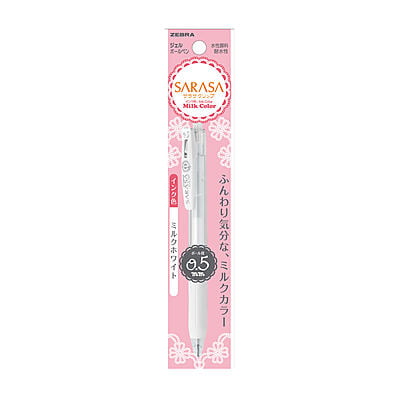 Zebra Sarasa Clip Pen Milk White