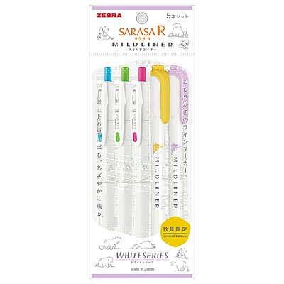 Zebra Sarasa R x Mildliner White Series B