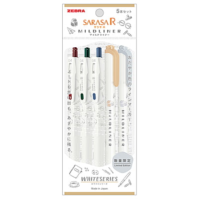 Zebra Sarasa R x Mildliner White Series C