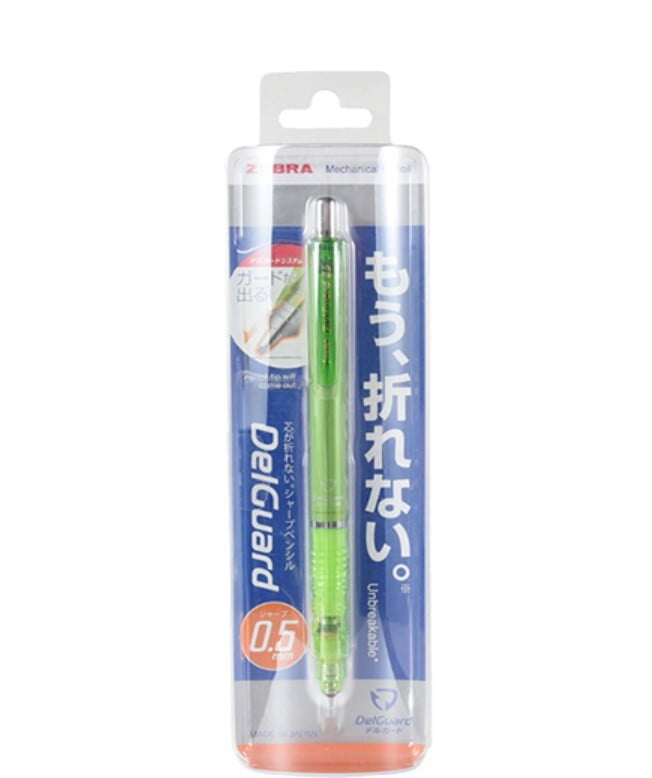 Zebra Delgard Mechanical Pencil Luminous Green 0.5