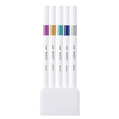 Uni-ball Emott Pens 5-color set NO.12 Virtual Color