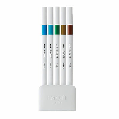 Uni-ball Emott Pens 5-color set NO.4 Island Color