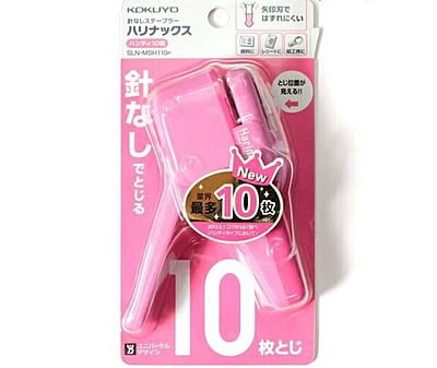 Kokuyo Stapleless Stapler Harinacs 10 Handy Pink