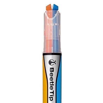 Kokuyo Two-Color Fluorescent Marker Beetle Tip Dual Color BL/OR