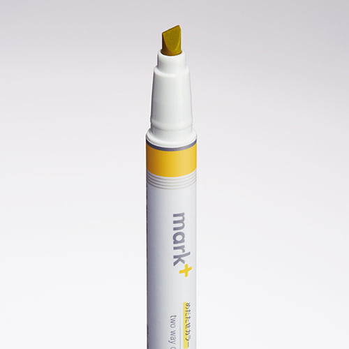 Kokuyo Mark Plus Two Way Color Marker Yellow Gray Kokuyo Mark Plus Two Way Color Marker Yellow Gray