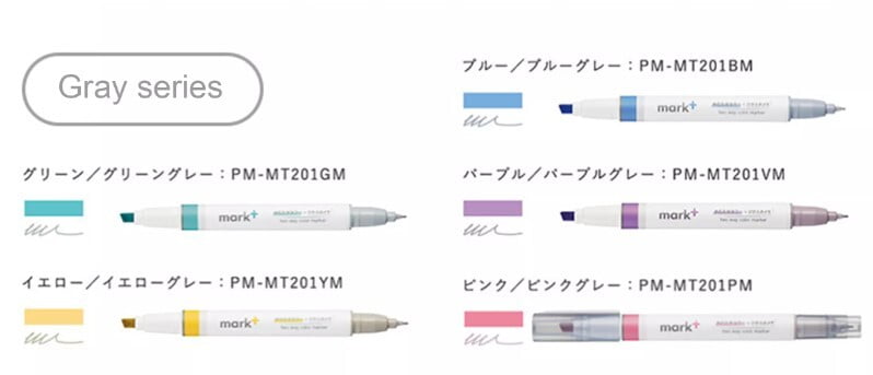 Kokuyo Mark Plus Two Way Color Marker Gray Kokuyo Mark Plus Two Way Color Marker Gray
