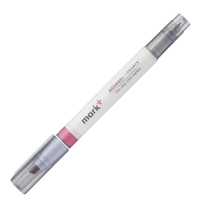 Kokuyo Mark Plus Two Way Color Marker Pink Gray