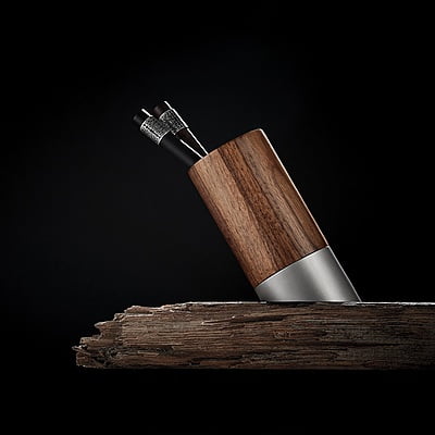 Pen Steel Wood Inclined Pen Holder Walnut Wood