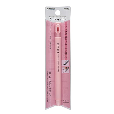 Kutsuwa Pen Zi Keshi Knock Type Magnet Eraser Pink