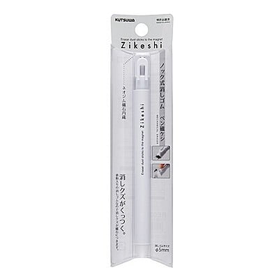 Kutsuwa Pen Zi Keshi Knock Type Magnet Eraser White Kutsuwa Pen Zi Keshi Knock Type Magnet Eraser White