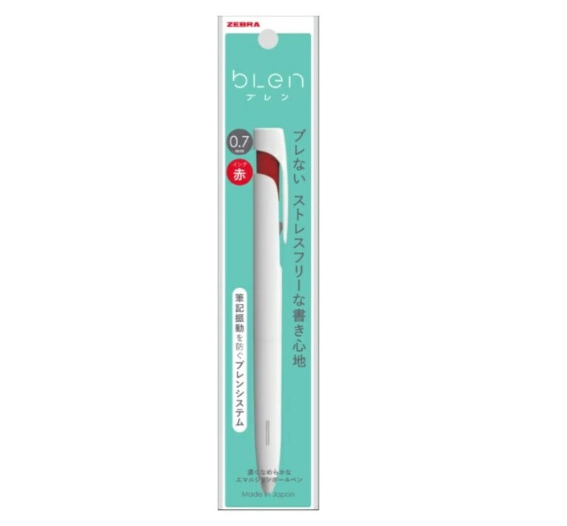 Zebra Blen Ballpoint Pen 0.7 Red