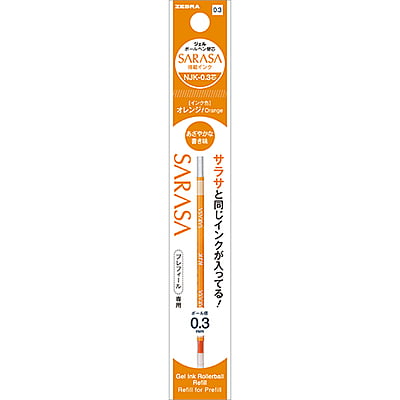 Zebra NJK-0.3 Core Ballpoint Pen Refill Orange